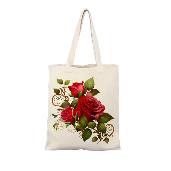 Digital Printed Casual Handbag for Grocery Shopping & Everyday Use
