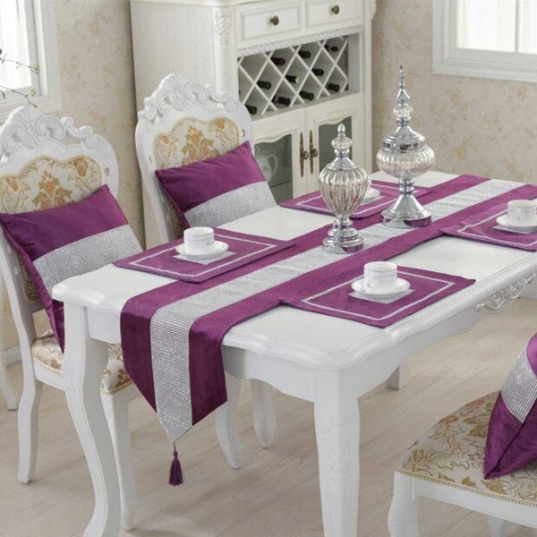 Silk Table Runner Purple