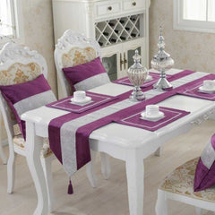 Silk Table Runner Purple