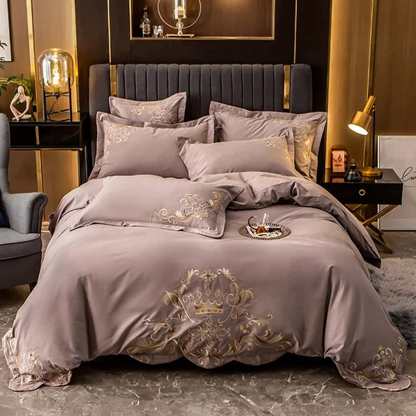 Egyption Embroidery Duvet Set _ Beige