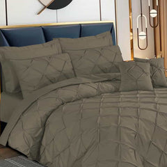 Pintuck Duvet Set - beige