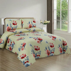 3Pcs Printed Bedsheet - PB101