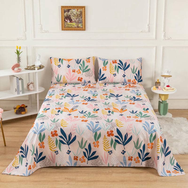 Premium+ 100% Cotton Bedsheet Set Digital Printed - PB107