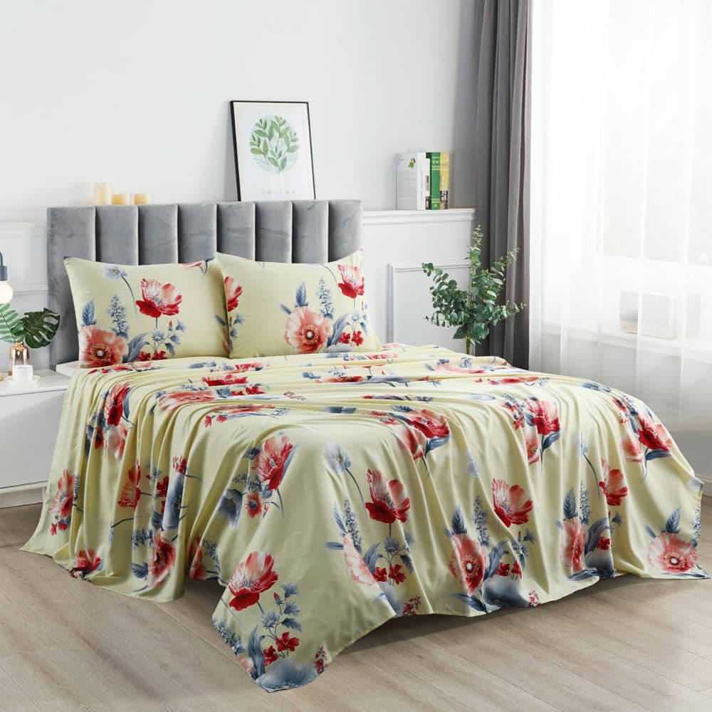 3Pcs Printed Bedsheet - PB115