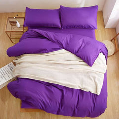 Plain Dyed Duvet Set - Purple