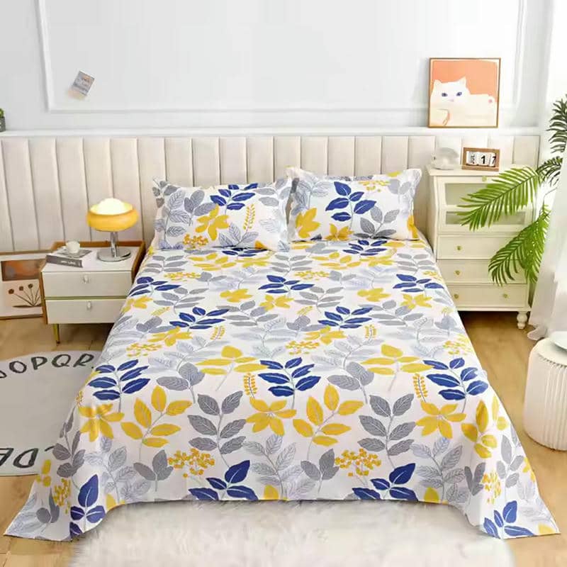 Premium+ 100% Cotton Sateen Bedsheet Set Digital Printed - PB109