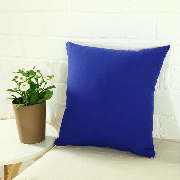 Pack of 2 of Plain Dyed Cushions - Royal Blue